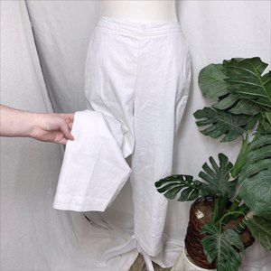 Vintage Alfred Dunner White Elastic Waistband Pants Trendy Style